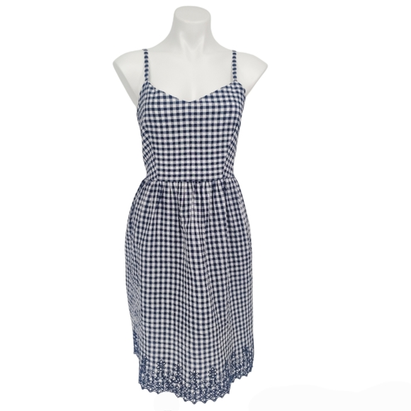 Draper James Gingham Dress- Size 10, Blue & White, Southern Charm & Elegance - Picture 2 of 8